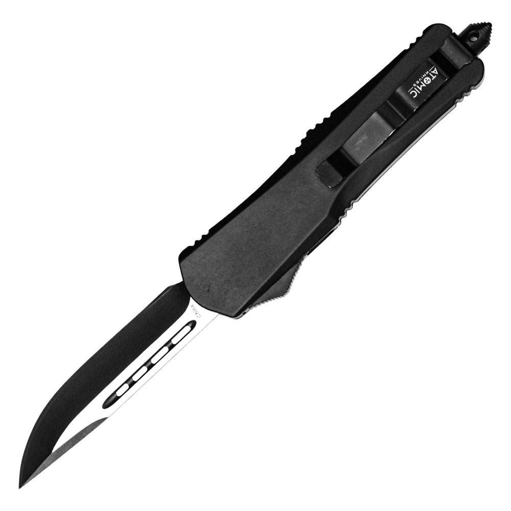 OTF(Out The Front) automatic heavy duty knife single edge blade view 2